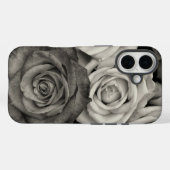 黒と白のバラ Case-Mate iPhoneケース (裏面 (横))