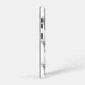 黒と白のバレエシューズ SAMSUNG GALAXYケース (右側面)