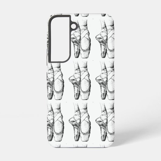 黒と白のバレエシューズ SAMSUNG GALAXYケース (裏面)