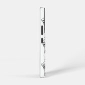 黒と白のバレエシューズ SAMSUNG GALAXYケース (右側面)
