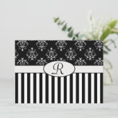 黒と白のバロッストライプのク 招待状 (スタンド正面)