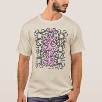 黒と白のバージョン:男性を愛する男性 Tシャツ