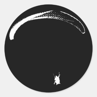 黒と白のパラシュート – シール
