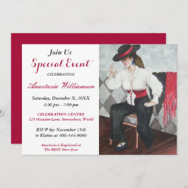 黒と白のパーティーイベント招待状 招待状