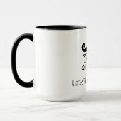 黒と白のヒゲ ジョーク マグカップ (左)