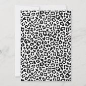 黒と白のヒマワリグリッター誕生日 招待状 (裏面)