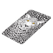 黒と白のヒョウの斑点パターンで偽装 マグネット (左側)