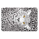 黒と白のヒョウの斑点パターンで偽装 マグネット (横)