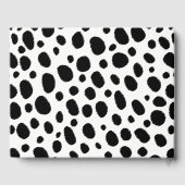黒と白のヒョウの斑点パターン ゲストブック (裏面)