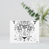 黒と白のヒョウの目 ポストカード (スタンド正面)