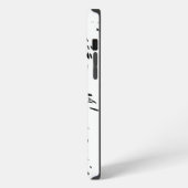 黒と白のヒョウ iPhoneケース (左側面)