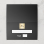 黒と白のビジネス ロゴ イベント プレイスカード (外部開封)