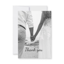 黒と白のビーチウェディングのお礼