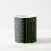 黒と白のピンストライプの繊維に緑の金属棒 コーヒーマグカップ (中央)