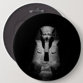 黒と白のファラオの王 缶バッジ (正面&裏面)