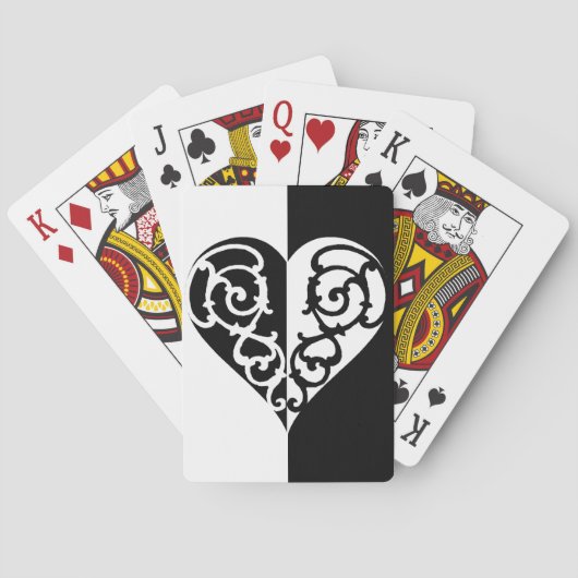 黒と白のフィリグリー自転車トランプ トランプ (裏面)