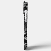 黒と白のフェイクスネークスキン Case-Mate iPhoneケース (裏面 / 左)