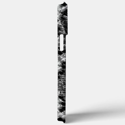 黒と白のフェイクスネークスキン Case-Mate iPhoneケース (裏面 / 右)