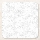 黒と白のフォトフレームで背景が白いもの スクエアペーパーコースター (正面)