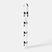 黒と白のフルール・ド・リス iPhoneケース (右側面)