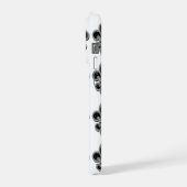 黒と白のフルール・ド・リス iPhoneケース (左側面)