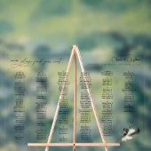 黒と白のフローラアルファベットのシーティングチャートLG アクリルサイン (ニュートラル)