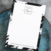 黒と白のブラシストロークのイヤリングディスプレイカード 名刺