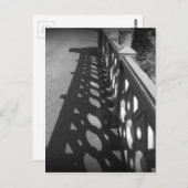 黒と白のブリッジ鋳造シャドウシルエット ポストカード (正面/裏面)