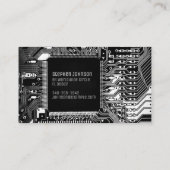 黒と白のプリント基板エンジニアリング 名刺 (裏面)