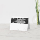 黒と白のプレーリーリリー折り畳みグリーティングカード カード (裏面)