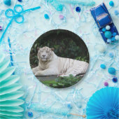 黒と白のベンガルのトラと笑顔 ペーパープレート (パーティー)