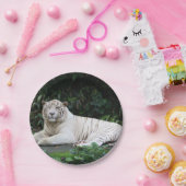 黒と白のベンガルのトラと笑顔 ペーパープレート (パーティー)