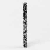 黒と白のペイズリー柄 Case-Mate iPhoneケース (裏面/右)