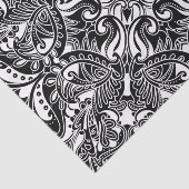 黒と白のペイズリー 薄葉紙 (詳細)