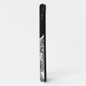 黒と白のペイズリー Case-Mate iPhoneケース (裏面/左)