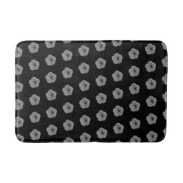 黒と白のペチュニア バスマット