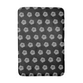 黒と白のペチュニア バスマット (正面縦)