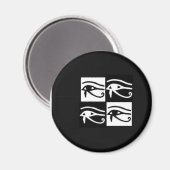 黒と白のホルスの目 マグネット (正面/裏面)