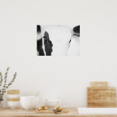 黒と白のホルスタイン牛の目 ポスター (キッチン)