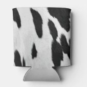 黒と白のホルスタイン牛革の名前で見る 缶クーラー (裏面)