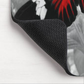 黒と白のマウスパッド赤蝶 マウスパッド (コーナー)