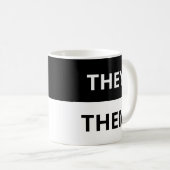 黒と白のマグを発音クラシックする コーヒーマグカップ (正面右)