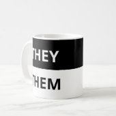 黒と白のマグを発音クラシックする コーヒーマグカップ (正面左)