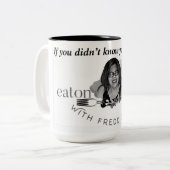 黒と白のマグカップ ツートーンマグカップ (正面左)