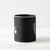 黒と白のマグカップ マグカップ (中央)
