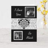 黒と白のマンダラハート写真 バレンタインデー カード (黄色い花)