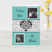 黒と白のマンダラハート写真 バレンタインデー カード (黄色い花)