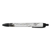 黒と白のマーブル 黒ボールペン (ボトム)