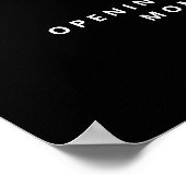 黒と白のメイクアップアーティスト営業時間ウェルカム ポスター (角)