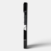 黒と白のモザイクのタイル個人的なモノグラム!カルシウム Case-Mate iPhoneケース (裏面 / 左)